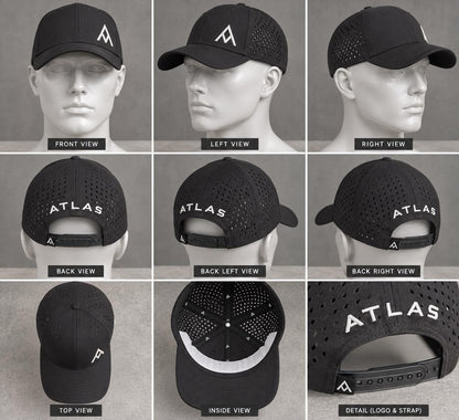 ATLAS Black Baseball Cap